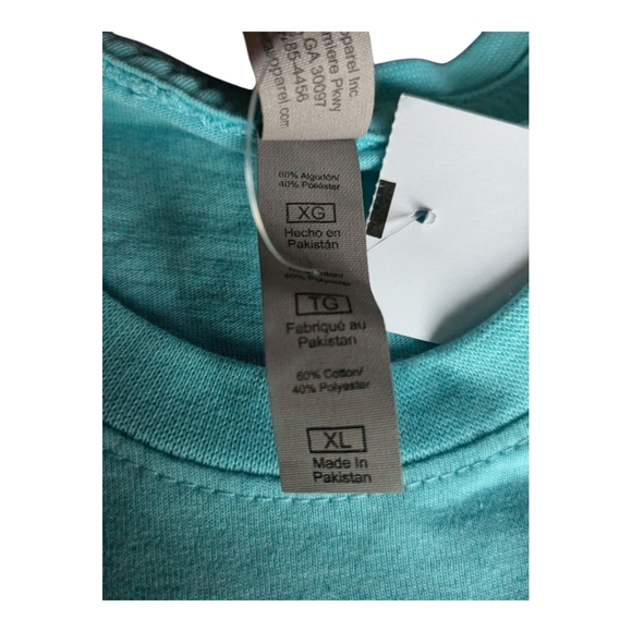 T-shirt, "Don't Worry, Be Happy". Blue, XL, NWT. - Picture 7 of 8